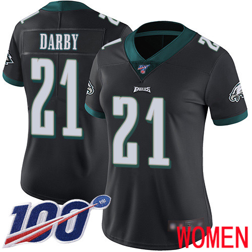 Women Philadelphia Eagles #21 Ronald Darby Black Alternate Vapor Untouchable NFL Jersey Limited Player